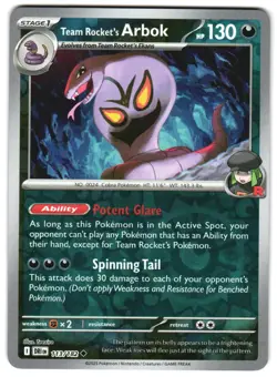 Team Rocket's Arbok 113/182 Reverse Holo SV10: Destined Rivals Pokemon TCG - Image 1