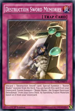 Destruction Sword Memories - TDIL-EN075 - Common - 1st Edition - Lightly Played - Image 1