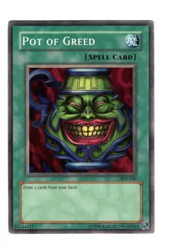 Yugioh- 1X Pot of Greed - Common - Unlimited - SYE-040 - Moderate Play - Image 1