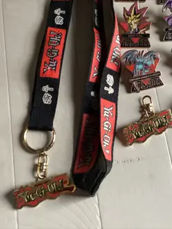 2003 Yu-Gi-Oh! Lanyard With 7 1st Edition Collector Pins￼ - Image 2