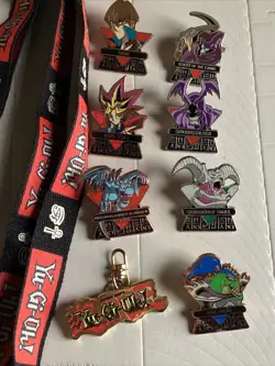 2003 Yu-Gi-Oh! Lanyard With 7 1st Edition Collector Pins￼ - Image 3