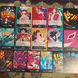 OP-10 Leaders Set - Smoker, Trafalgar Law etc One Piece + 10 x alt art Don Cards - Image 1