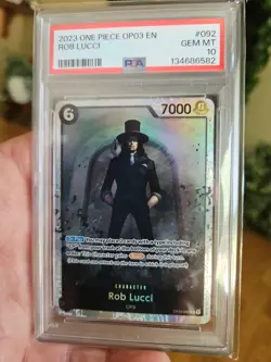 One Piece TCG Rob Lucci Pillars Of Strength OP-03 #092 PSA 10 - Image 1