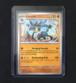 Lucario 114/198 Scarlet & Violet Base Set Pokemon Card Near Mint - Image 4