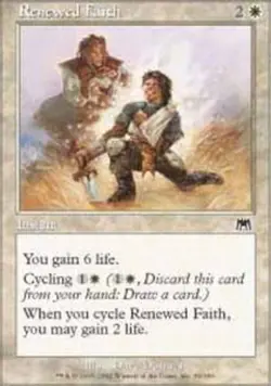MTG magic cards 1x Renewed Faith - Foil Onslaught NM-Mint, English - Image 1
