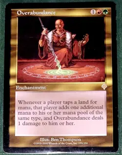 Overabundance Invasion Red Green Rare MAGIC THE GATHERING MTG enchantment MP - Image 1