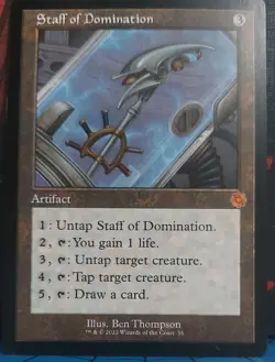 Staff of Domination The Brothers' War Retro Frame Magic the Gathering MTG NM - Image 1