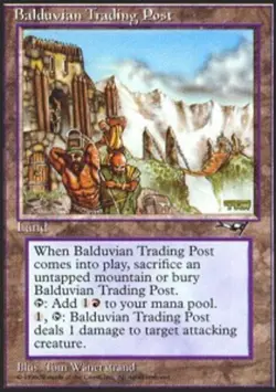 [1x] Balduvian Trading Post Damaged, English Alliances MTG Magic - Image 1