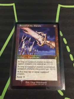 MTG Magic The Gathering Sword Of The Paruns Foil RVR Rare Retro Artifact - Image 1