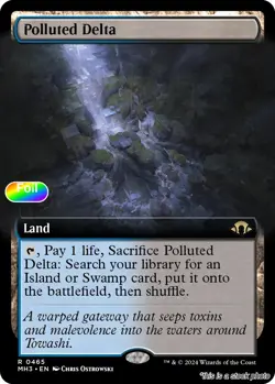 Polluted Delta (Extended Art) [MH3 - 465] - NM [Foil] TCG MTG - Image 1
