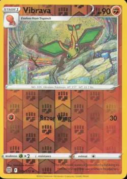 Vibrava 075/172 Reverse Holo UC Pokemon Brilliant Stars - Image 1