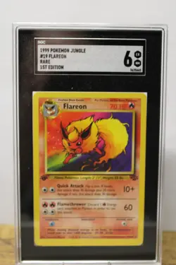 1999 Pokemon TCG #19 Flareon Rare 1st Edition - Image 1