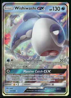 Wishiwashi GX 63/236 Holo GX Rare Cosmic Eclipse Pokemon Near Mint - Image 1