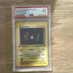 The Pokemon Company Magnemite Team Rocket 1st Edition PSA 9 2000 60/82 - Image 1