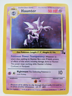 👻✨🌫 Haunter 6/62 Holo Rare Fossil Pokemon Card WOTC LP–LP+ 👻✨🌫 - Image 1