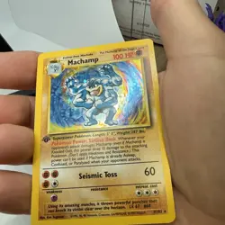 Pokemon TCG Machamp Holo Rare 1st Edition Base Set 8/102 MP/HP - Image 5