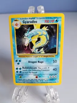Pokemon TCG Gyarados Base Set 6/102 Unlmited Holo WOTC - Image 1