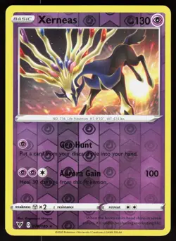 Xerneas 078/185 Holo Rare Vivid Voltage Pokemon Reverse Holo Lightly Played - Image 1