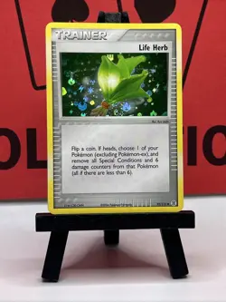 Life Herb 93/112 EX FireRed & LeafGreen SWIRL Reverse Holo Rare Pokemon Card - Image 2