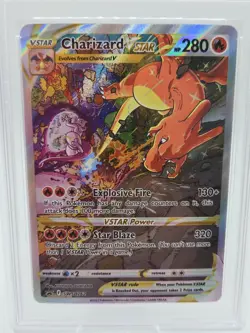 2022 POKEMON SWSH BLACK STAR PROMO #262 FULL ART/CHARIZARD VSTAR PSA 9 - Image 2