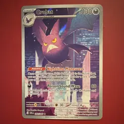 Pokemon Crobat Holo Rare 093/086 CRIM Stage 2 Card 130 HP Darkness English - Image 1