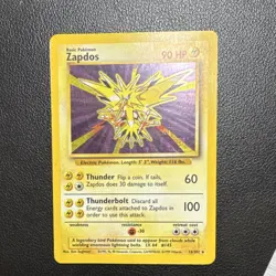 Pokemon Zapdos Base Set Holo Rare Unlimited 016/102 90 HP EN 1999 - Image 3