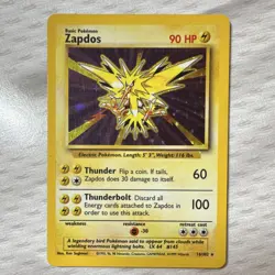 Pokemon Zapdos Base Set Holo Rare Unlimited 016/102 90 HP EN 1999 - Image 5