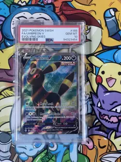 Umbreon V PSA 10 English Pokemon Card 188/203 Evolving Skies 2021 Full Art - Image 1