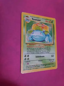 Venusaur 15/102 Base Set Holo Rare 100 HP Stage 2 English Pokemon TCG - Image 3
