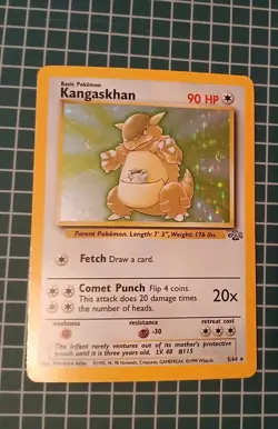 Pokemon Kangaskhan Jungle Holo Rare Unlimited 05/64 HP Basic English - Image 2
