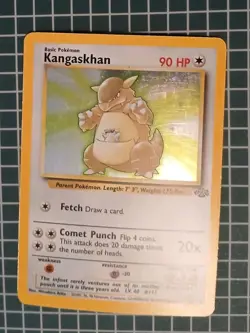 Pokemon Kangaskhan Jungle Holo Rare Unlimited 05/64 HP Basic English - Image 4