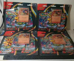 LOT OF 4- Pokemon Chaos Rising ME04 3-Pack Blister- Sealed - - Image 1