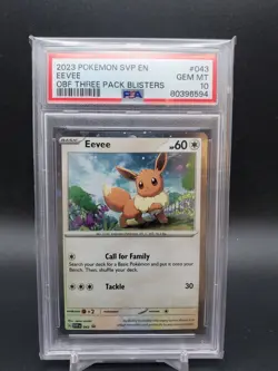 2023 Eevee SVP 043 Black Star Promo PSA 10 Pokemon TCG - Image 1