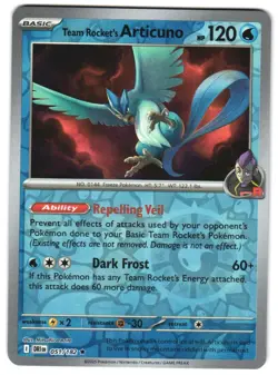 Team Rocket's Articuno 051/182 Reverse Holo SV10: Destined Rivals Pokemon TCG - Image 1
