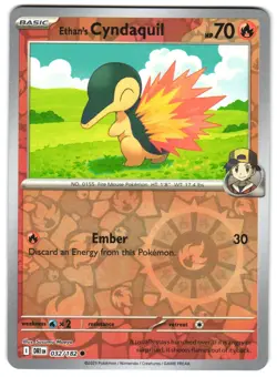 Ethan's Cyndaquil 032/182 Reverse Holo SV10: Destined Rivals Pokemon TCG - Image 1