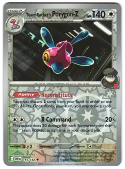 Team Rocket's Porygon-Z 155/182 Reverse Holo SV10: Destined Rivals Pokemon TCG - Image 1