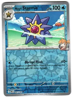 Misty's Starmie 047/182 Reverse Holo SV10: Destined Rivals Pokemon TCG - Image 1