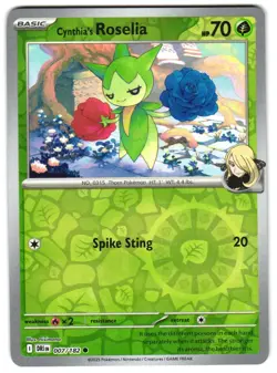 Cynthia's Roselia 007/182 Reverse Holo SV10: Destined Rivals Pokemon TCG - Image 1