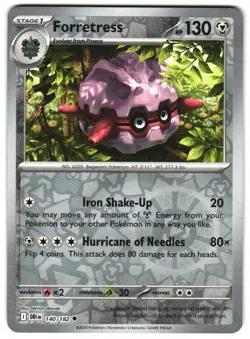 Forretress 140/182 Reverse Holo SV10: Destined Rivals Pokemon TCG - Image 1