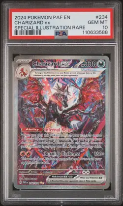 Pokemon 2024 SV Paldean Fates Set Charizard ex 234/091 SAR Holo PSA 10 - Image 1