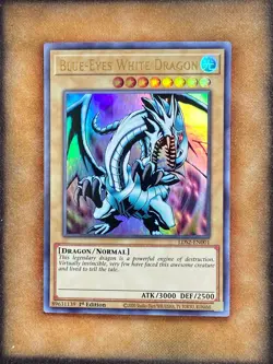 Yugioh Blue-Eyes White Dragon LDS2-EN001 Ultra Rare 1st Ed GOLD NM - Image 1