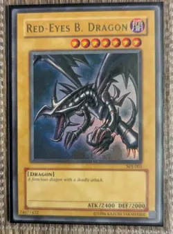 Vintage YUGIOH HOLO 4pack B.Ey.Wh.Dr, RedEy, CurOfDrag,DarkNec RAINBOW RARE NM - Image 3
