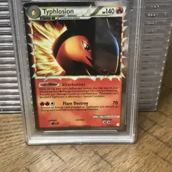 2010 POKEMON HEARTGOLD SOULSILVER TYPHLOSION PRIME #110 ULTRA PSA 8 NM 119299065 - Image 4