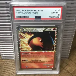 2010 POKEMON HEARTGOLD SOULSILVER TYPHLOSION PRIME #110 ULTRA PSA 8 NM 119299065 - Image 5