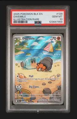 Pokemon GRADED Dwebble 129/086 Black Bolt Illustration Rare PSA 10 GEM MINT - Image 1