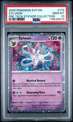 2025 POKEMON SVP EN-SV BLACK STAR PROMO #172 SYLVEON PSA 10 - Image 1