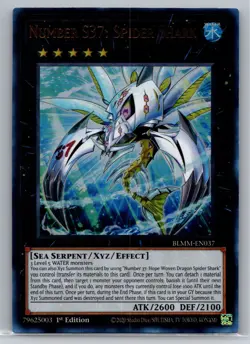 Number S37: Spider Shark - Ultra Rare 1st Edition BLMM-EN037 - YuGiOh - Image 1