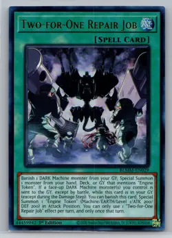YUGIOH BLMM-EN029 Two-for-One Repair Job Ultra Rare 1st Edition - Image 1