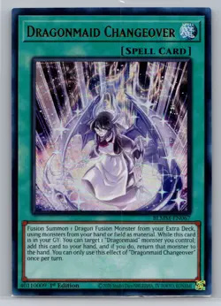 YUGIOH BLMM-EN067 Dragonmaid Changeover Emblazoned Ultra Rare 1st Edition - Image 1