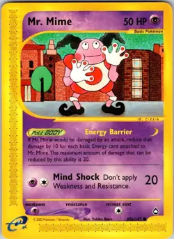 Mr. Mime (95a) 95a/147 Common Aquapolis Pokemon Near Mint - Image 1